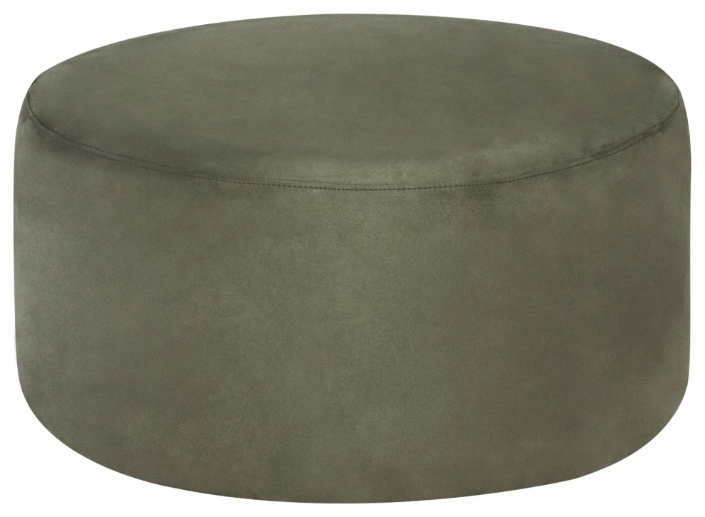 Robbie Ottoman  Sage Microsuede   Contemporary   Footstools And Ottomans   by Nuevo  Houzz