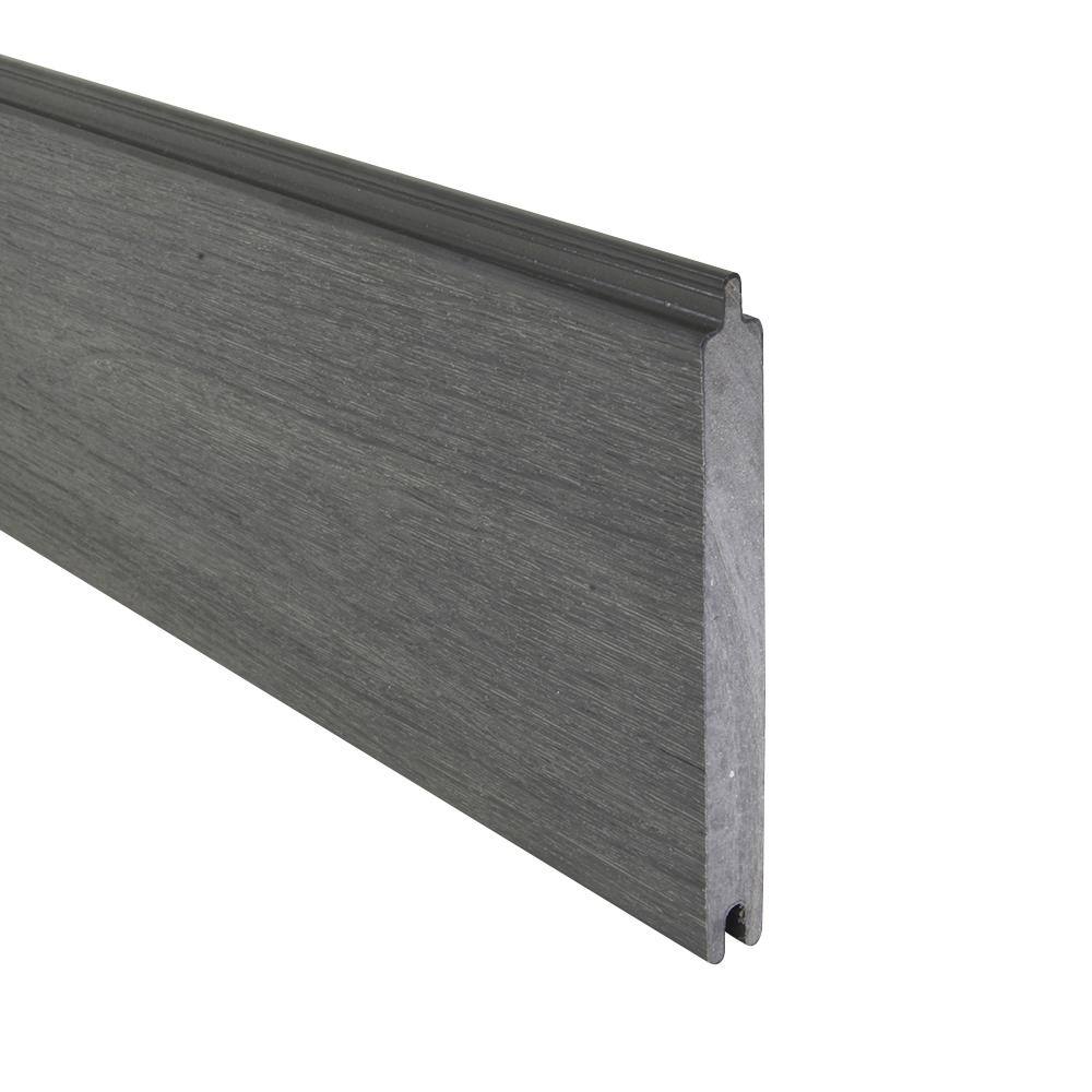 Veranda 0.41 ft. H x 5.91 ft. W Euro Style Oxford Grey Tongue and Groove Composite Fence Board EF 00200 A