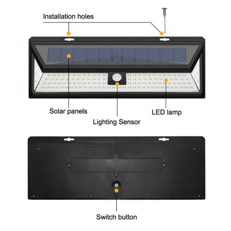 118LED Waterproof Solar Power PIR Motion Sensor Wall Light Garden Security Lamp Outdoor Garden Lighting