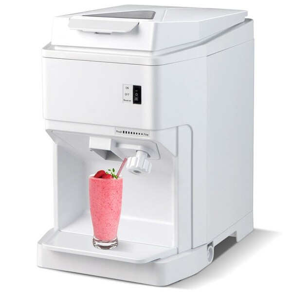 460W Snow Cone Maker Machine Shaver Adjustable-White - 16 x 12 x 18 inch(L x W x H)