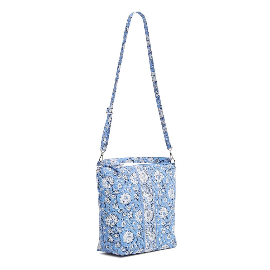 Vera Bradley  Oversized Hobo Shoulder Bag in Sweet Garden Blue