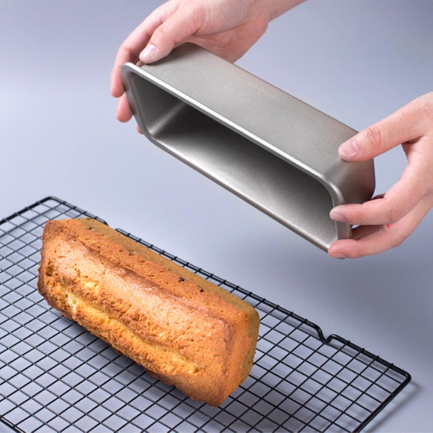 4pcs Aluminum Alloy Loaf Tin Rectangular Non-stick Bread Mould Bread Loaf Pans Baking Tools Kitchen