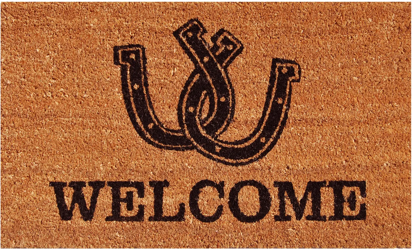 Horseshoe Welcome Doormat