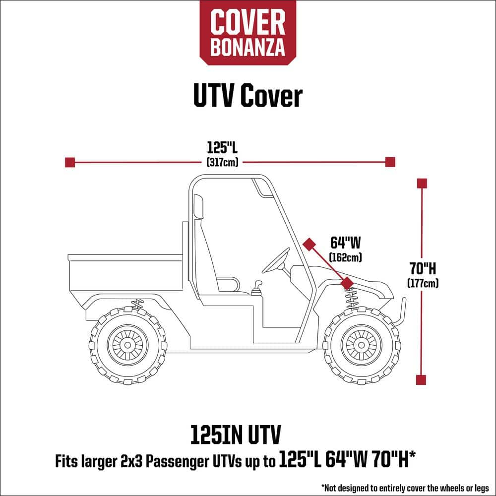 Cover Bonanza 125 in. x 64 in. x 70 in. UTV Cover 18-172-050401-RT