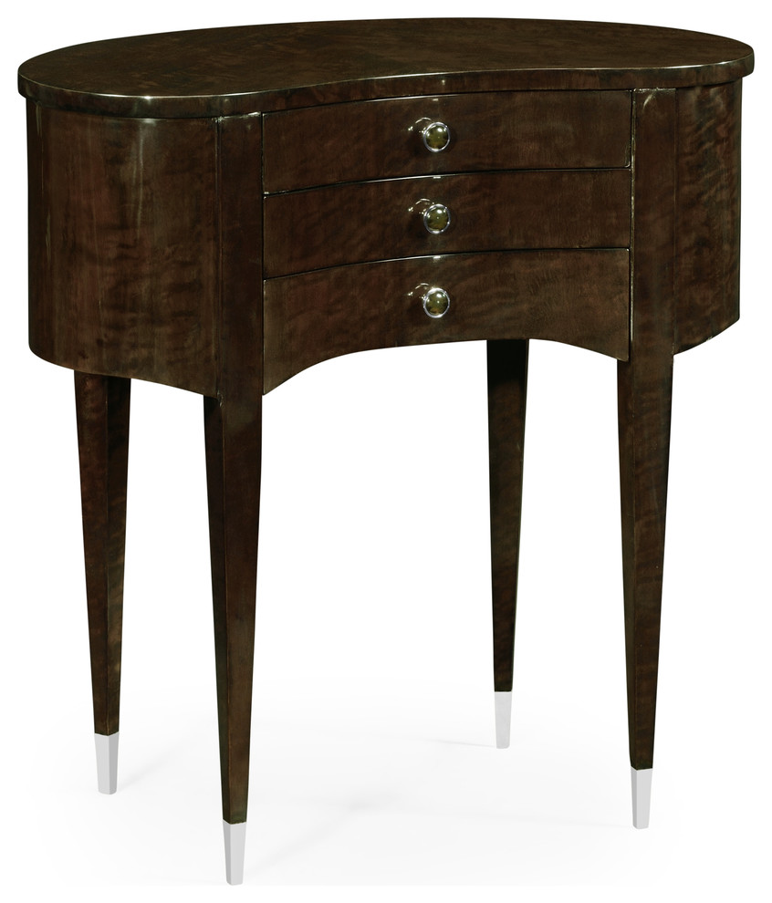 Black Eucalyptus Kidney Shaped Side Table   Transitional   Side Tables And End Tables   by HedgeApple  Houzz