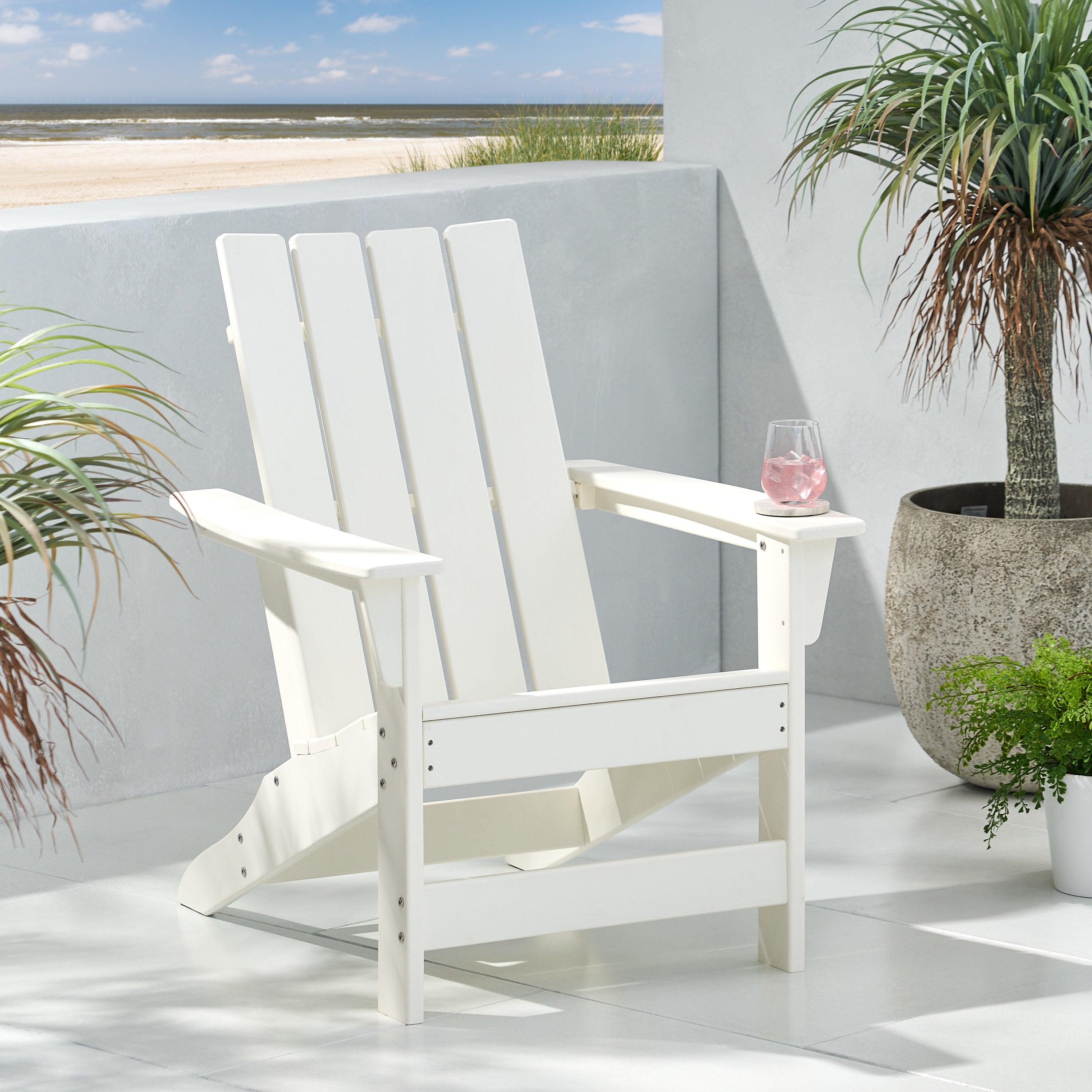 Panagiota Outdoor Resin Adirondack Chair