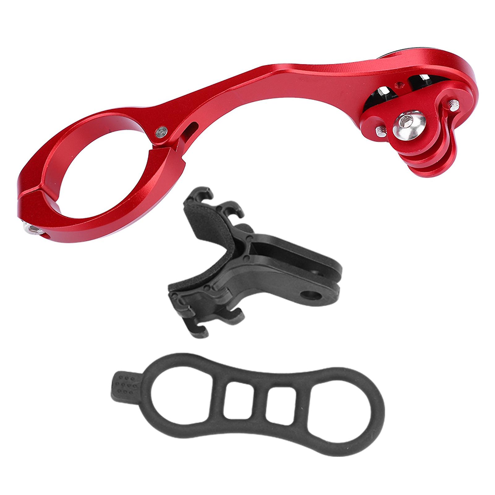 Aluminum Alloy Bicycle Computer Torch Action Camera Extension Mount(red， For Garmin Igps)