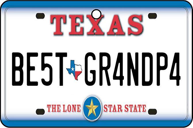 Texas - Best Grandpa License Plate Car Air Freshener