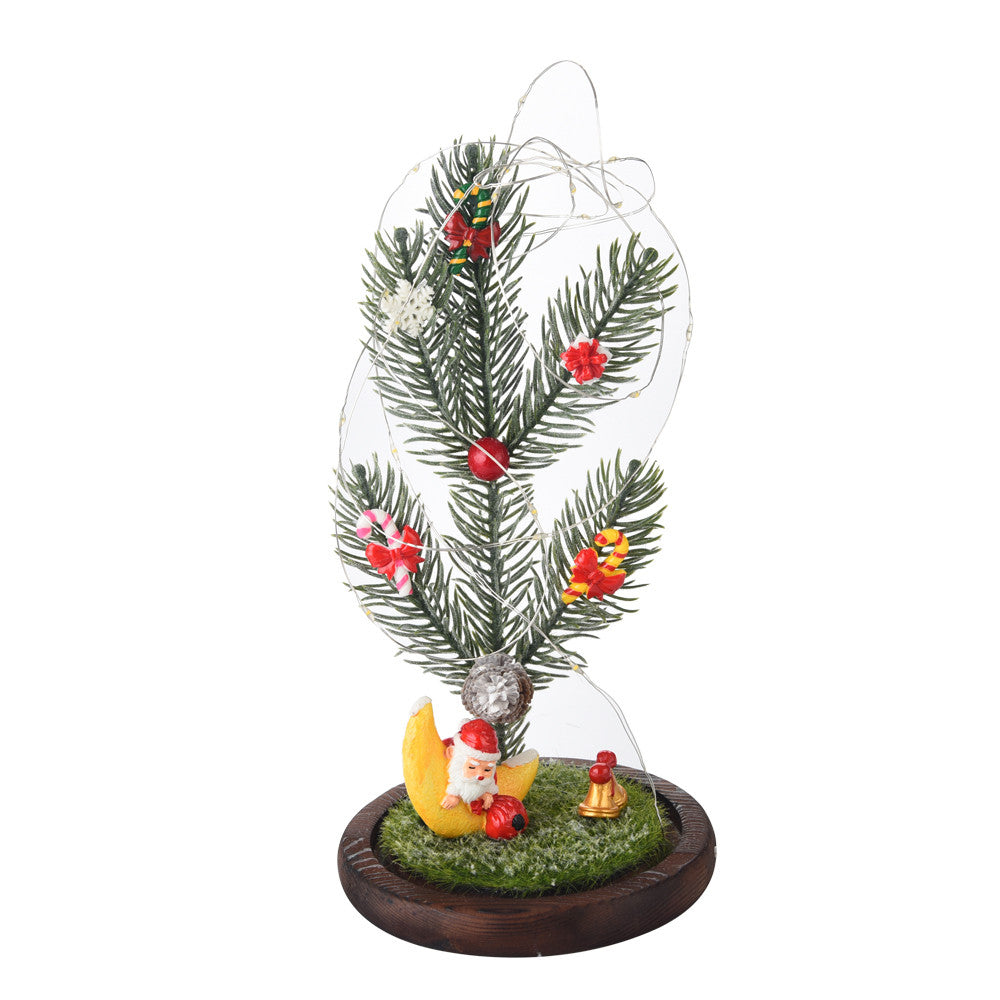 Oalirro Christmas Micro Landscape Decoration Romantic Immortal Wire Lamp