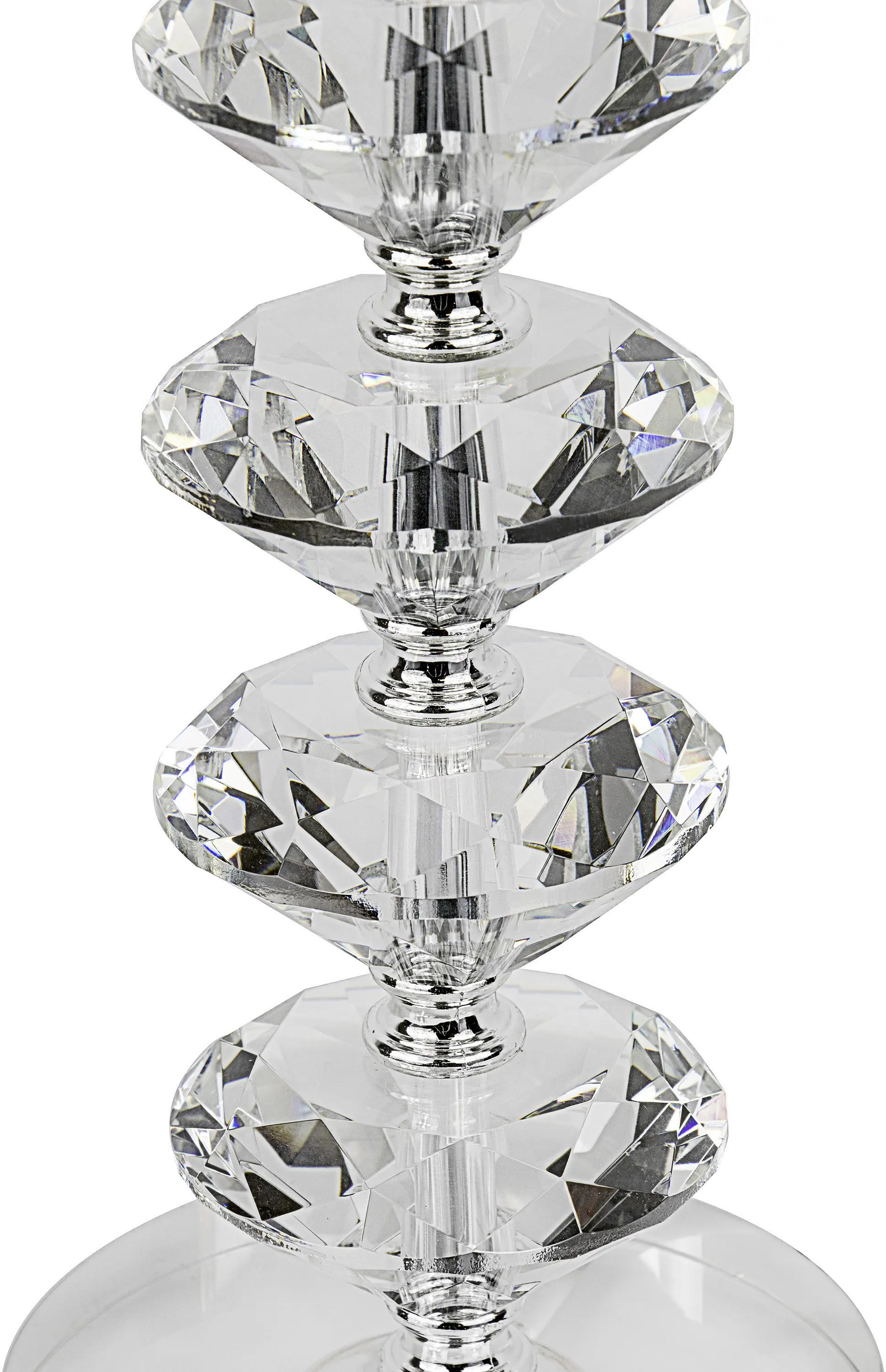 Diamond Chrome Table Lamps， Set of 2