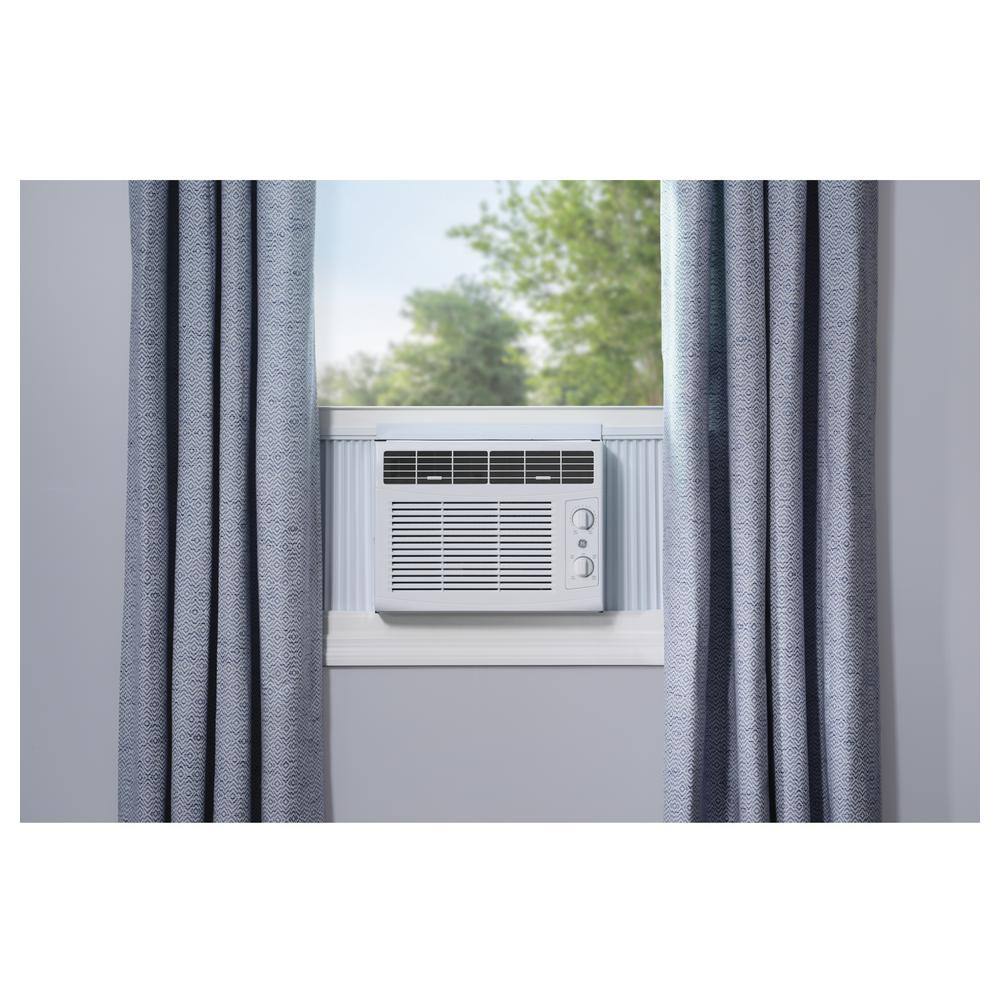 GE 5000 BTU 115-Volt Window Air Conditioner for 150 sq. ft. Rooms in White AHTC05AA