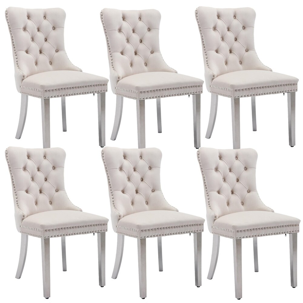 Kata Tufted Velvet Side Chair (Set of 6)