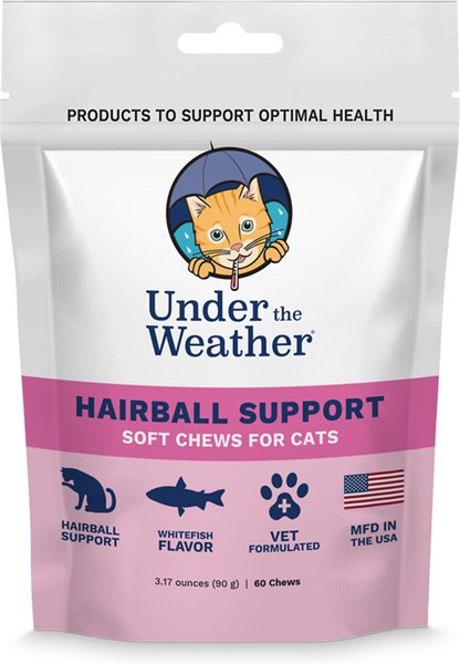 Under the Weather Hairball Support Soft Chews Cat Supplement