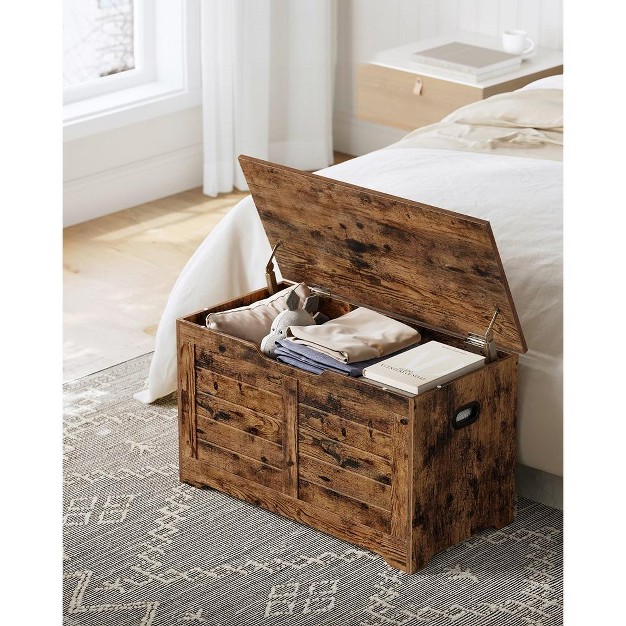 Vasagle Rustic Style Storage Chest With Safety Hinges Versatile Storage Solution For Entryway Bedroom And Living Room