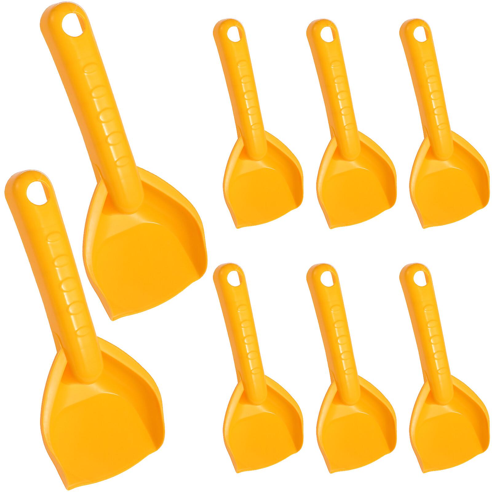 8pcs Beach Sand Shovels Kids Shovel Plaything Gardening Digging Toys (yellow)