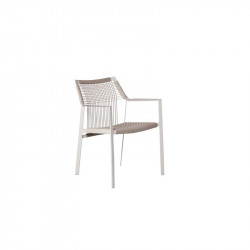 Fauteuil extérieur TRIBU Nodi - Fauteuil de jardin tissage et aluminium