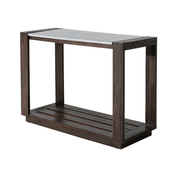 COSIEST Outdoor Pine Wood Rectangular Console Table