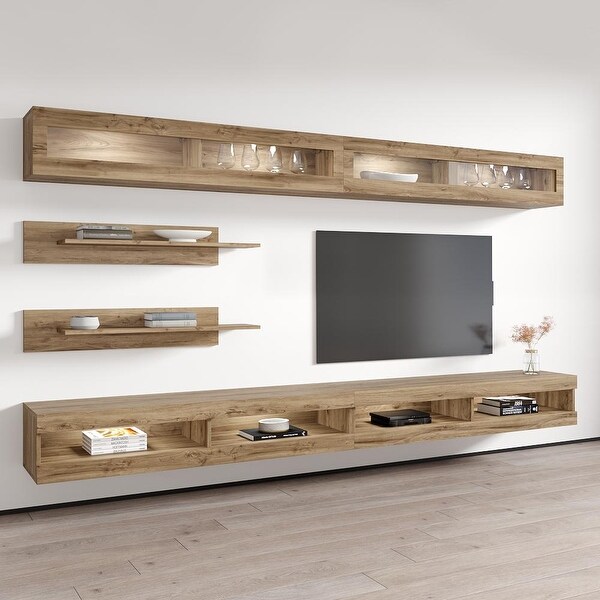 Fly I2 34TV Wall-Mounted Floating Modern Entertainment Center