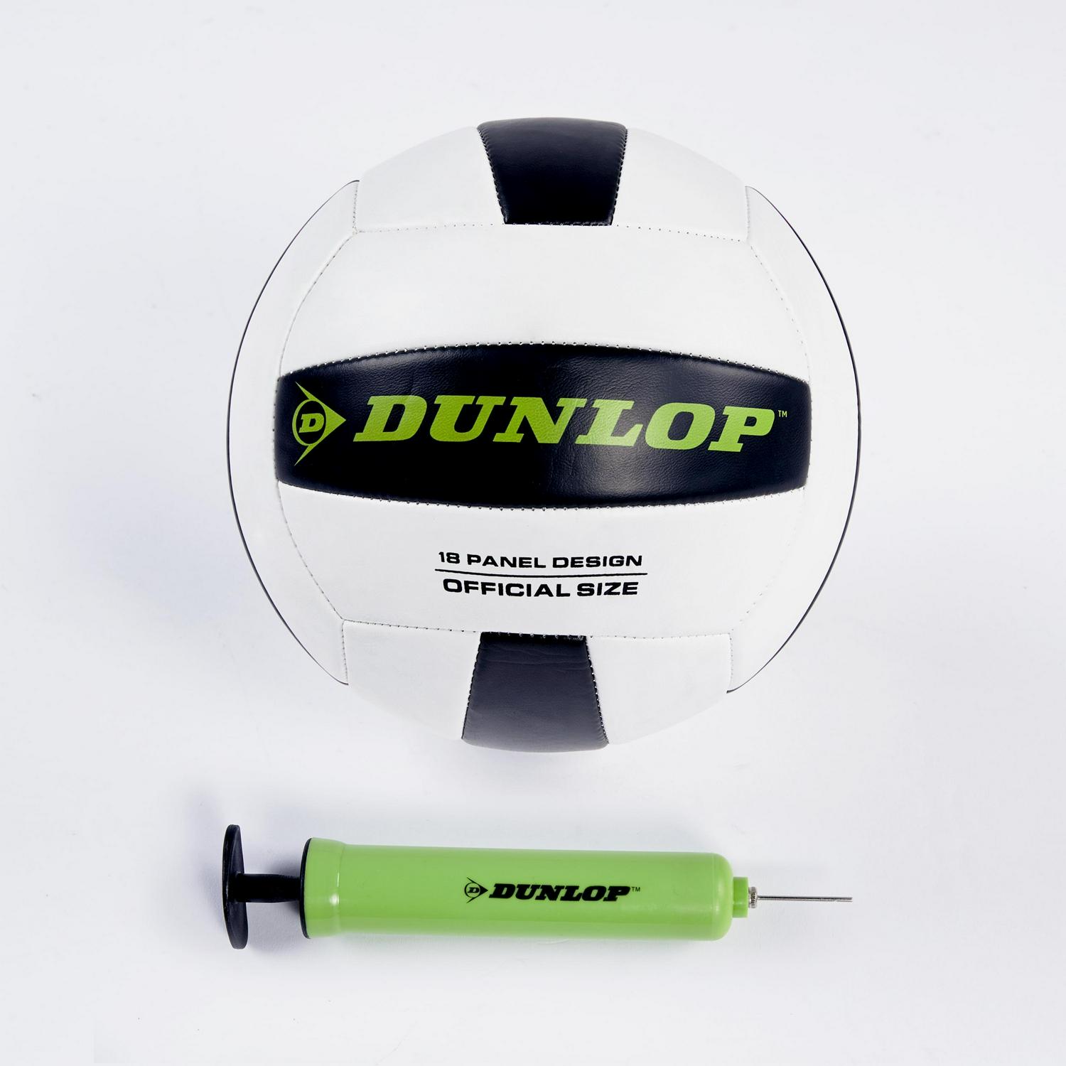 Dunlop Professional Volleyball Game Set， Accessories Included， Lawn Game， Black/Green