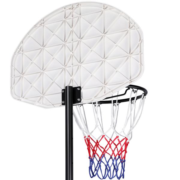 Height Adjustable Basketball Hoop System Portable Basketball Goal for Kids Youth Outdoor，6.4-8.2 ft， Red