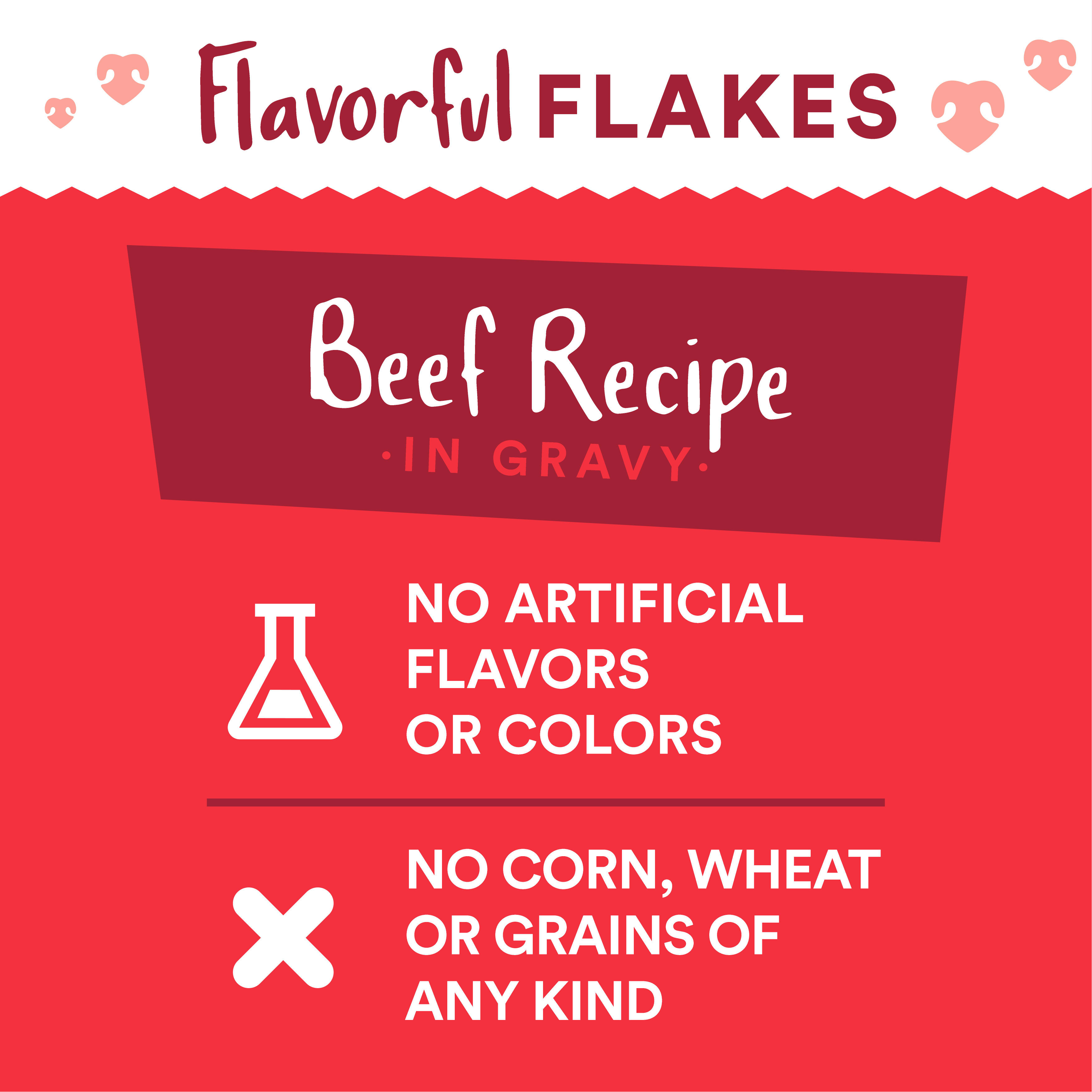 WHOLEHEARTED Grain Free Beef Recipe Flaked Wet Cat Food for All Life Stages， 5.5 oz.