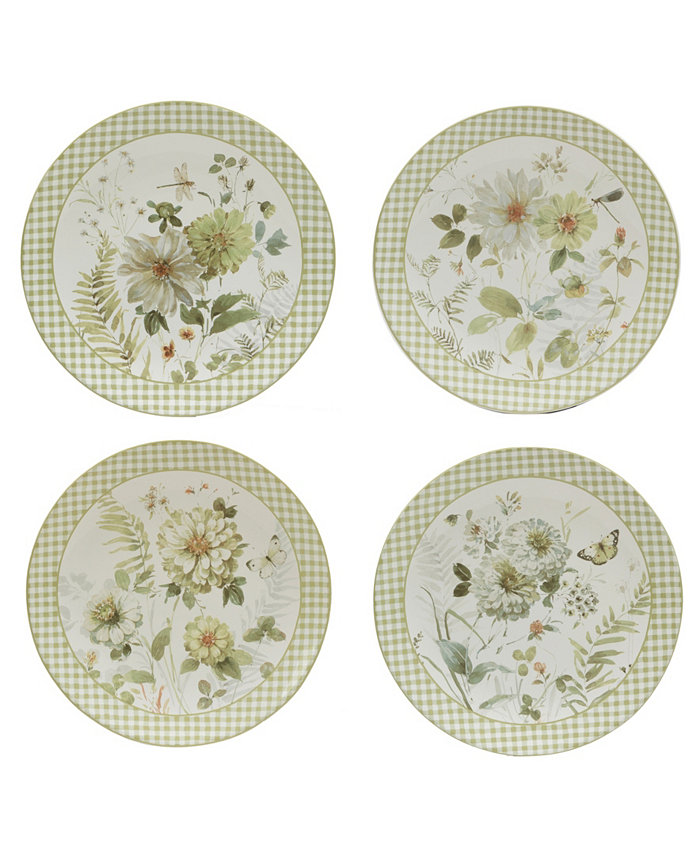 Certified International Green Fields Set of 4 Dinner Plate 11