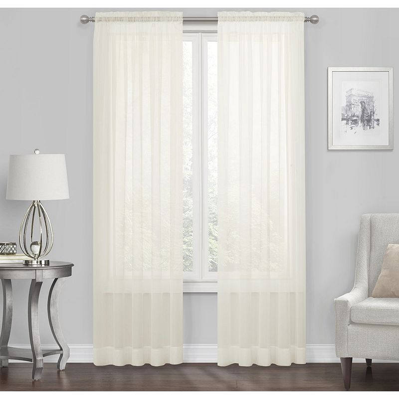 Kate Aurora Living 4-pack High End Luxe Rod Pocket Sheer Voile Window Curtain Set