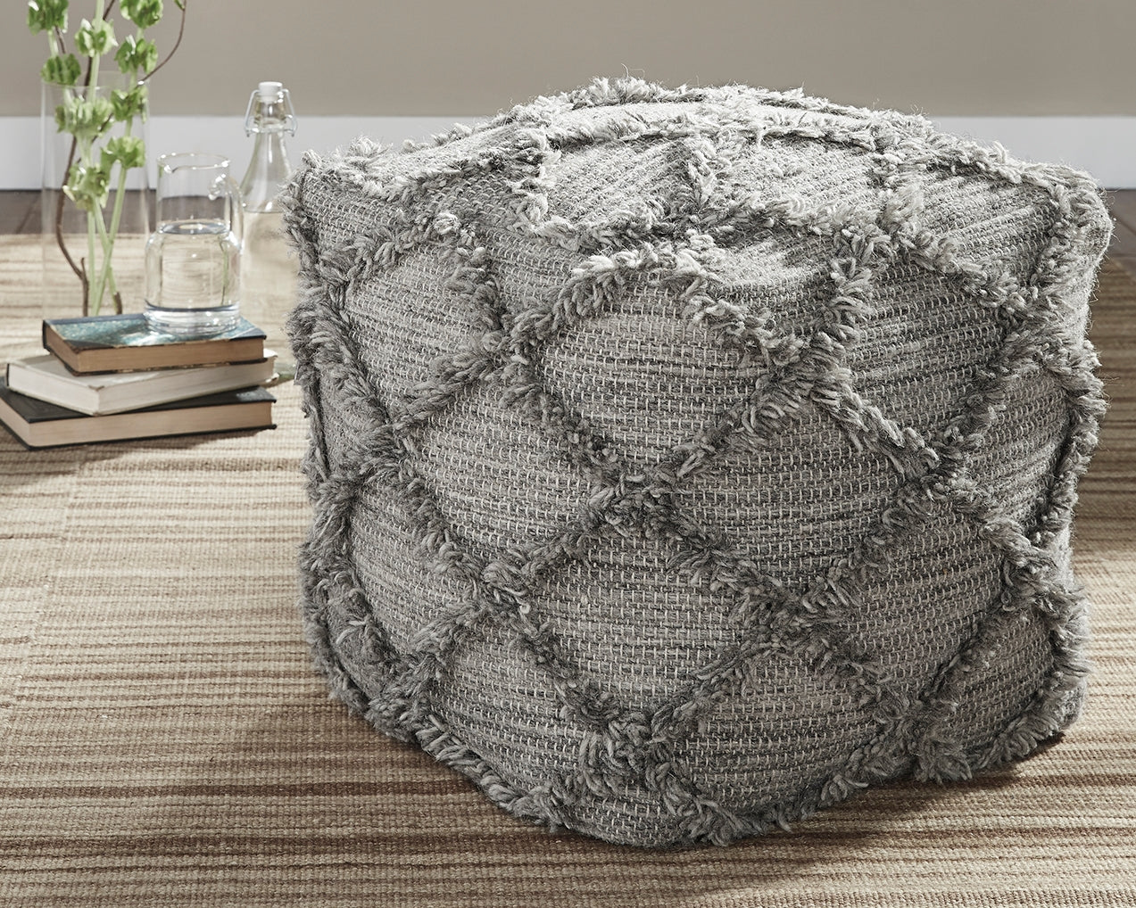 ADELPHIE GREY POUF