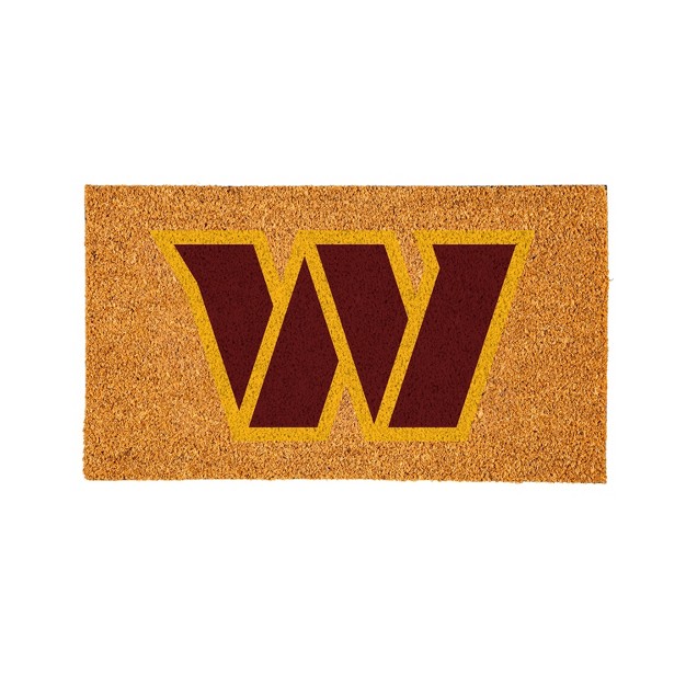 Evergreennfl Logo Natural Coir 28 X 16 Inches Indoor Outdoor Doormat