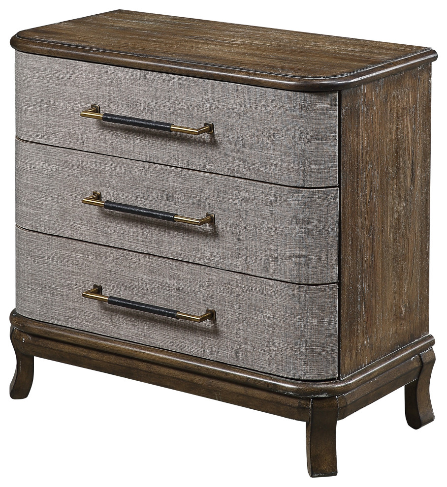 Bradenton Brown 3 Drawer Chest   Transitional   Accent Chests And Cabinets   by Homesquare  Houzz