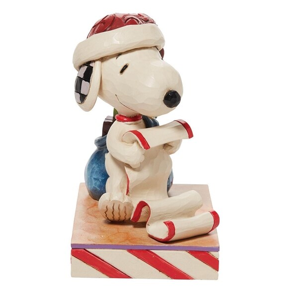 Peanuts Santa Snoopy Checking it Twice Figurine