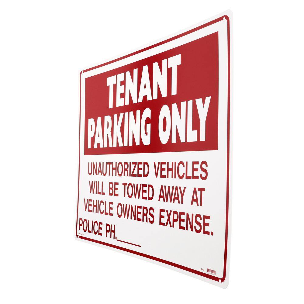 Lynch Sign 24 in. x 18 in. Tenant Parking Sign Printed on More Durable Thicker Longer Lasting Styrene Plastic R- 37(OS)