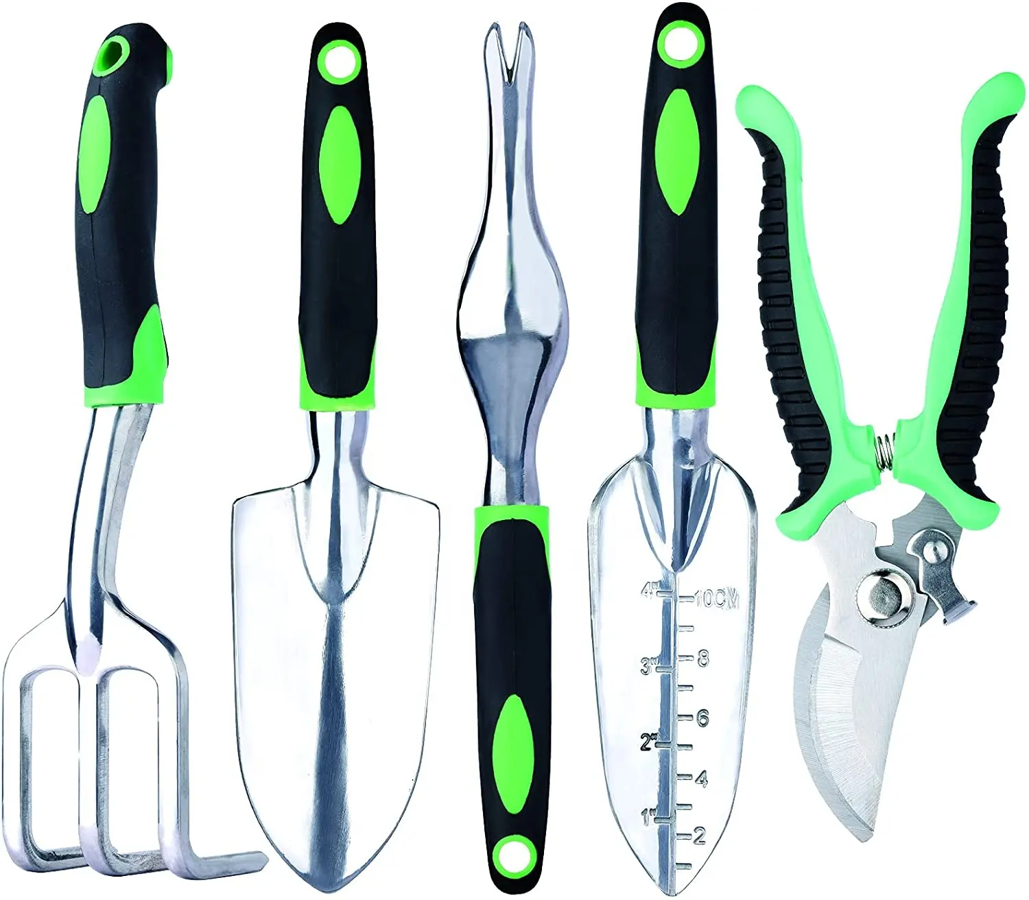 Factory Priced 5 Pieces Pruner Garden Tool Set  with Heavy Duty Aluminum oy Head and Colored Non Slip Grip