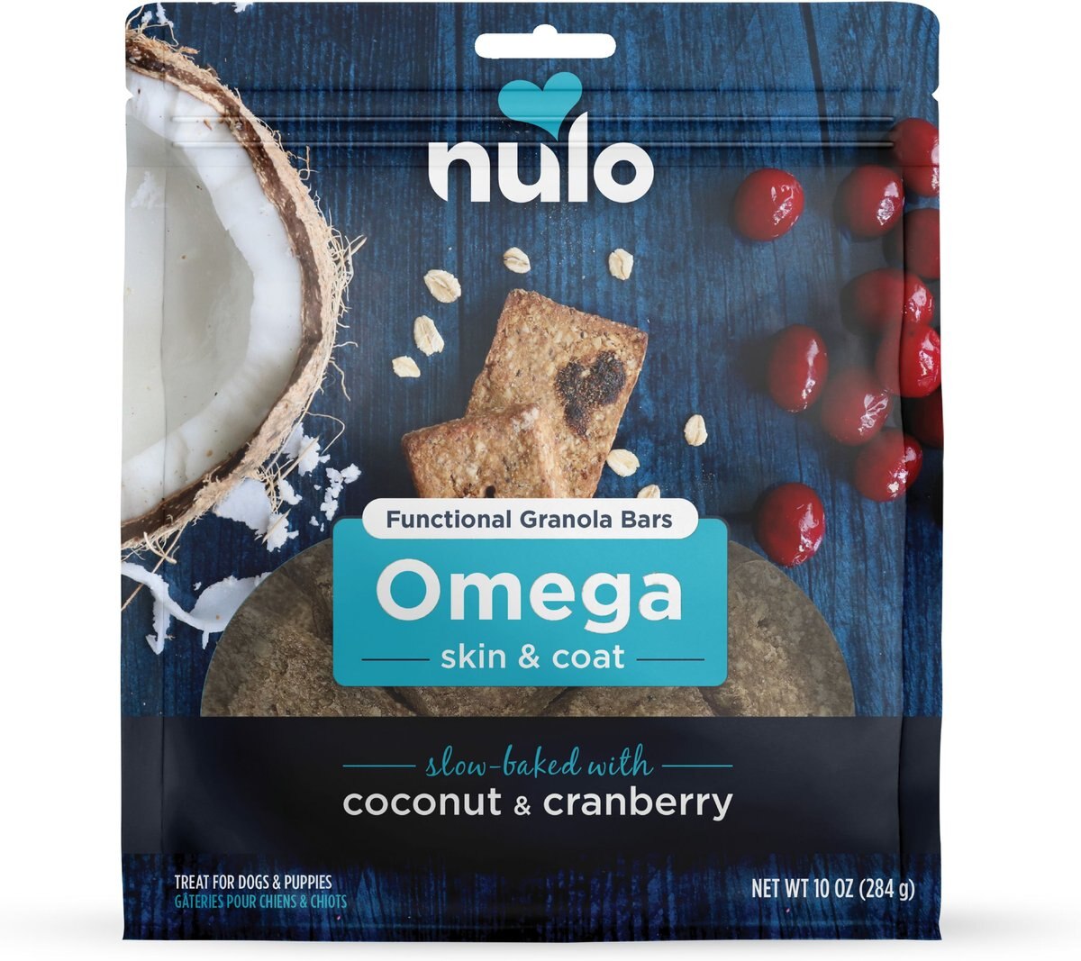 Nulo Functional Granola Omega Dog Treats， 10-oz bag