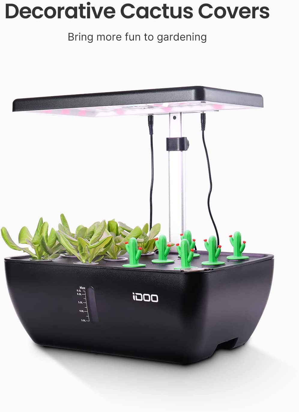 iDOO Smart 12Pods Indoor Herb Garden Kit， Hydroponics Growing System with LED Grow Light