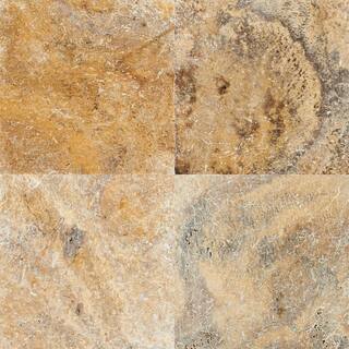 MSI Riviera Gold 16 in. x 16 in. Square Tumbled Travertine Paver Tile (20 Pieces35.6 sq. ft.Pallet) LPAVTRIV1616TL