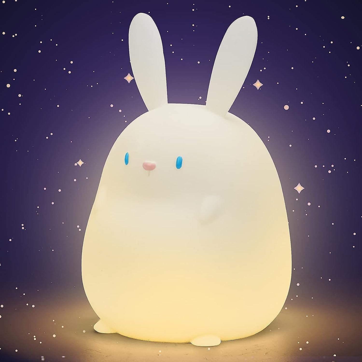 Cute Bunny Night Light， Cute Night Light For Kids， Kawaii Rabbit Night Light， Kids Breastfeeding And Sleep Aid， Soft Eye Caring Night Light， With Touc