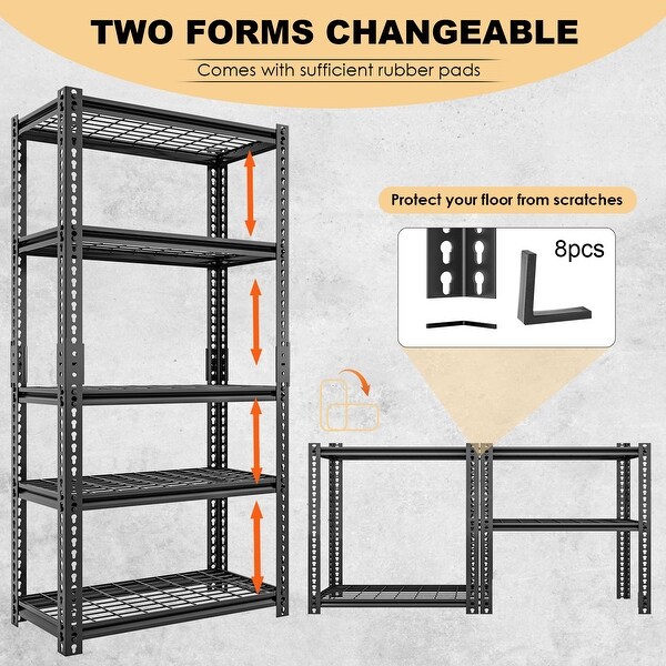 DoCred 5 Tier Heavy Duty Steel Storage Shelving Unit，3 Pack