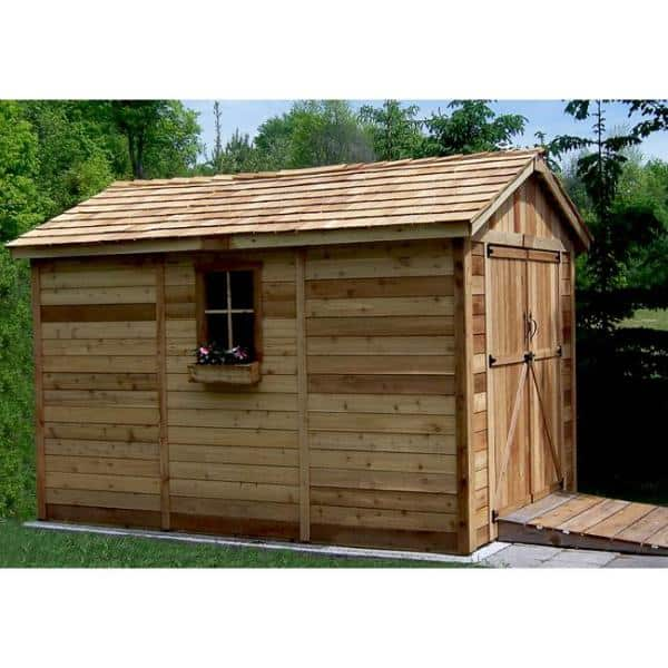 Outdoor Living Today Spacemaster 8 ft. x 12 ft. Western Red Cedar Storage Shed SM812