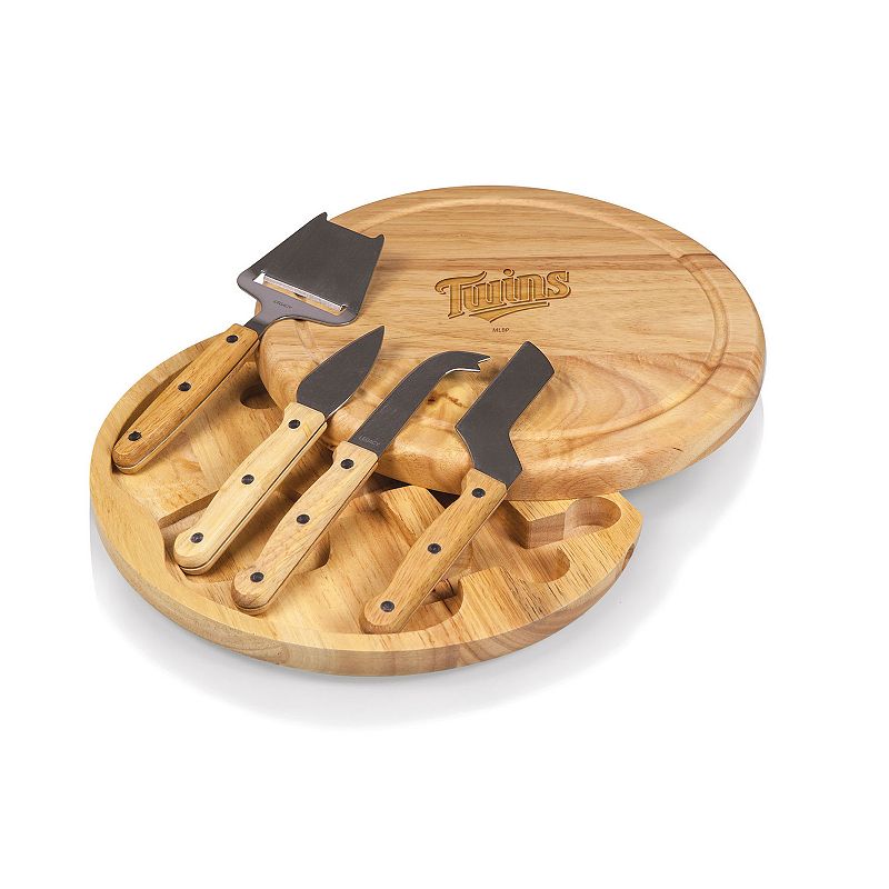 Picnic Time Minnesota Twins Circo Cheese Cutting Board and Tools Set