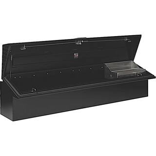 HIGHWAY PRODUCTS 65X16X16 LOW SIDE TOOL BOX WITH SMOOTH ALUMINUM BASEBLACK DIAMOND PLATE LID HWP3712-003-BK62