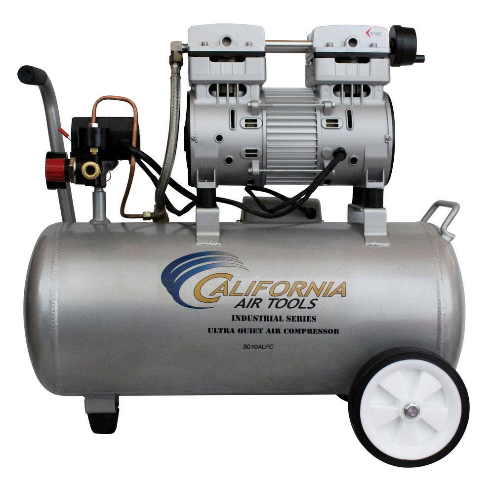 California Air Tools Ultra Quiet and Oil-Free 1.0 HP 8.0 Gal. 120 PSI Electric Aluminum Tank Air Compressor CAT-8010ALFC