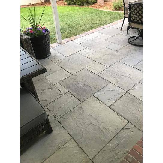 Nantucket Pavers Patio-on-a-pallet 10 ft. x 10 ft. Gray Variegated Dutch York-Stone Concrete Pavers (44 Pieces100 Sq Ft) 31022