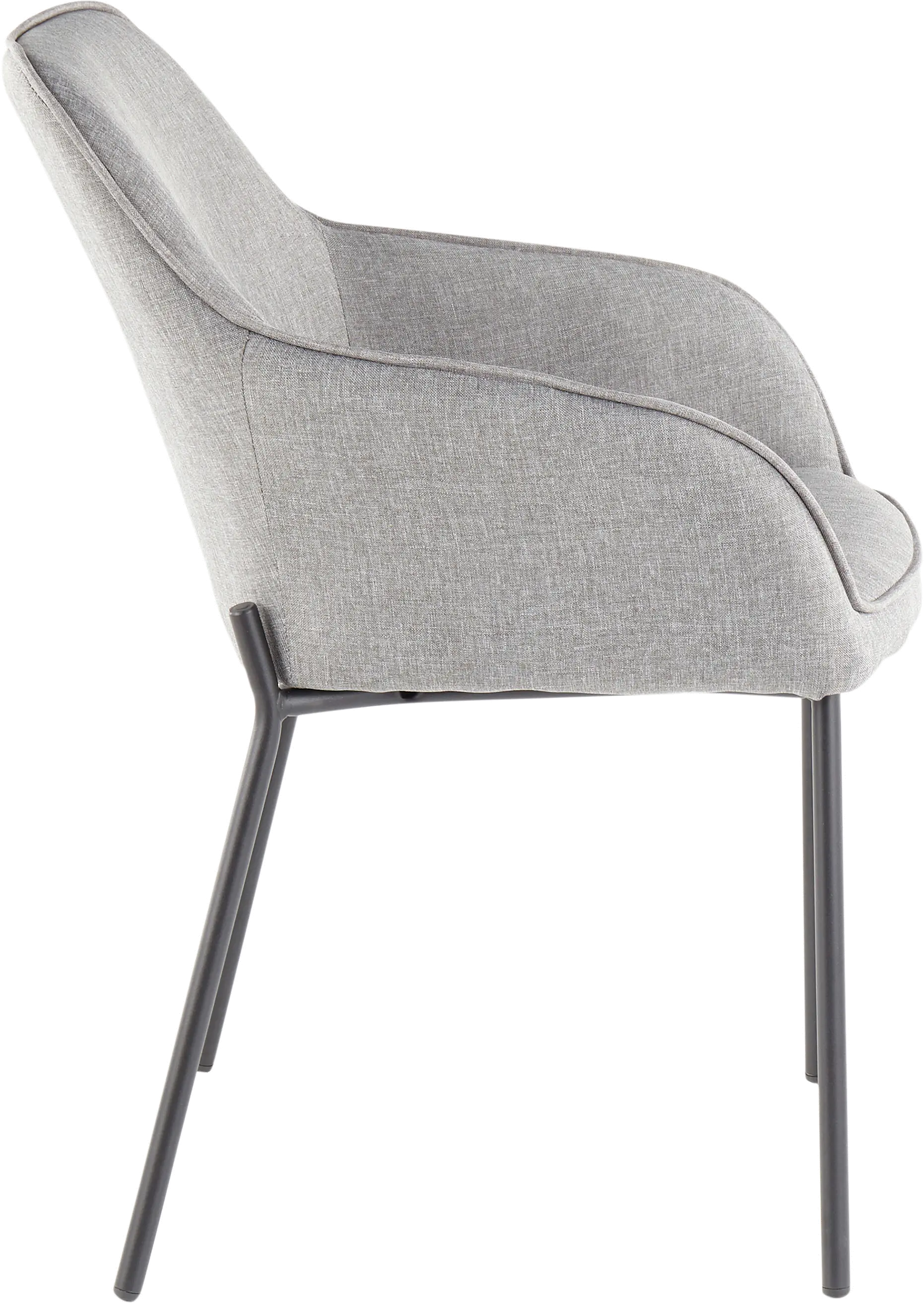 Contemporary Gray and Black Dining Room Chair (Set of 2) - Daniella