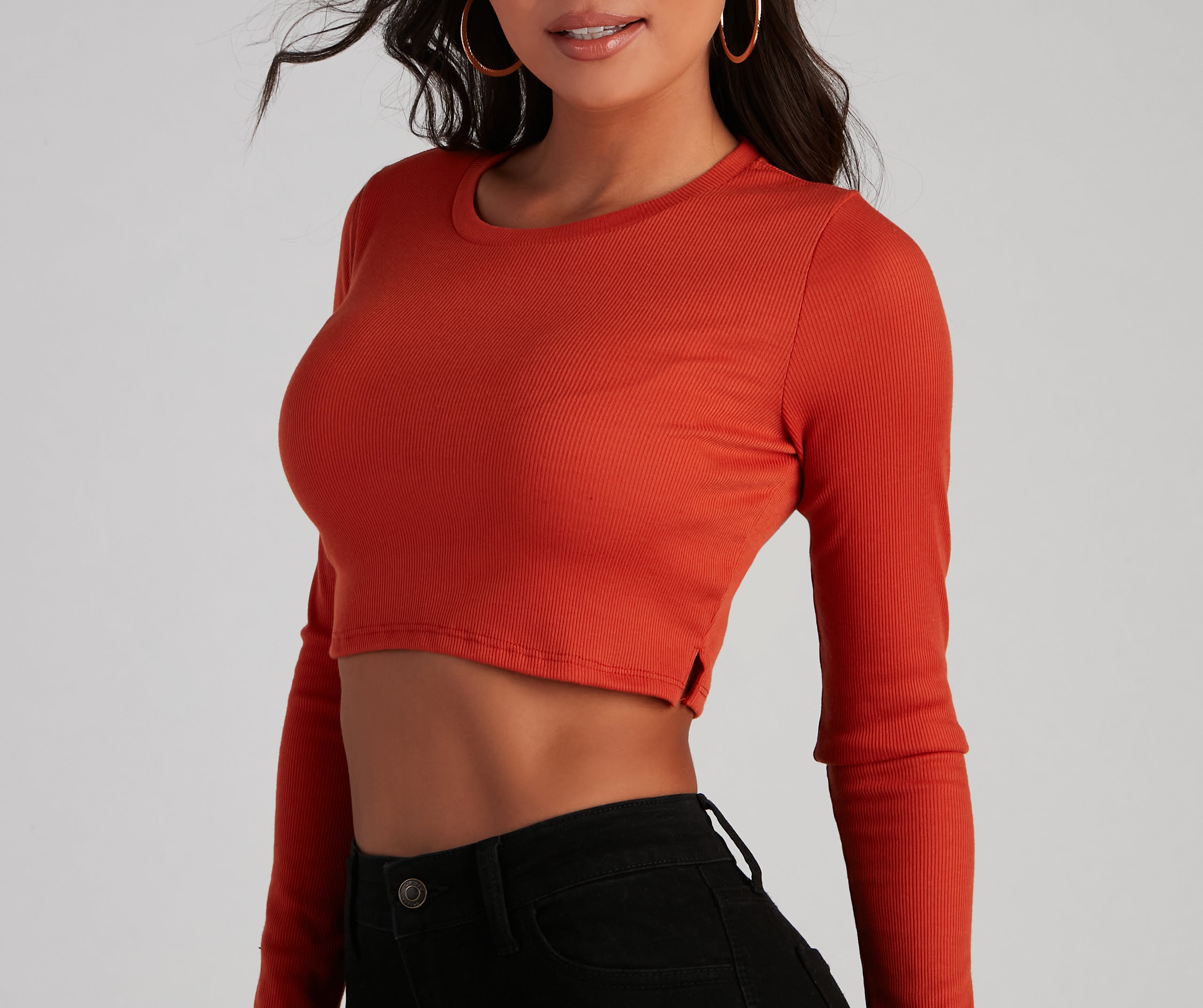 Keeping Knit Casual Crop Top