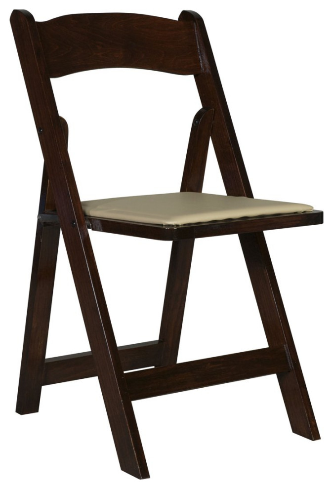 Traditional Folding Chair  Resin Frame With Padded Seat  ampOpen Back   Transitional   Folding Chairs And Stools   by Decorn  Houzz