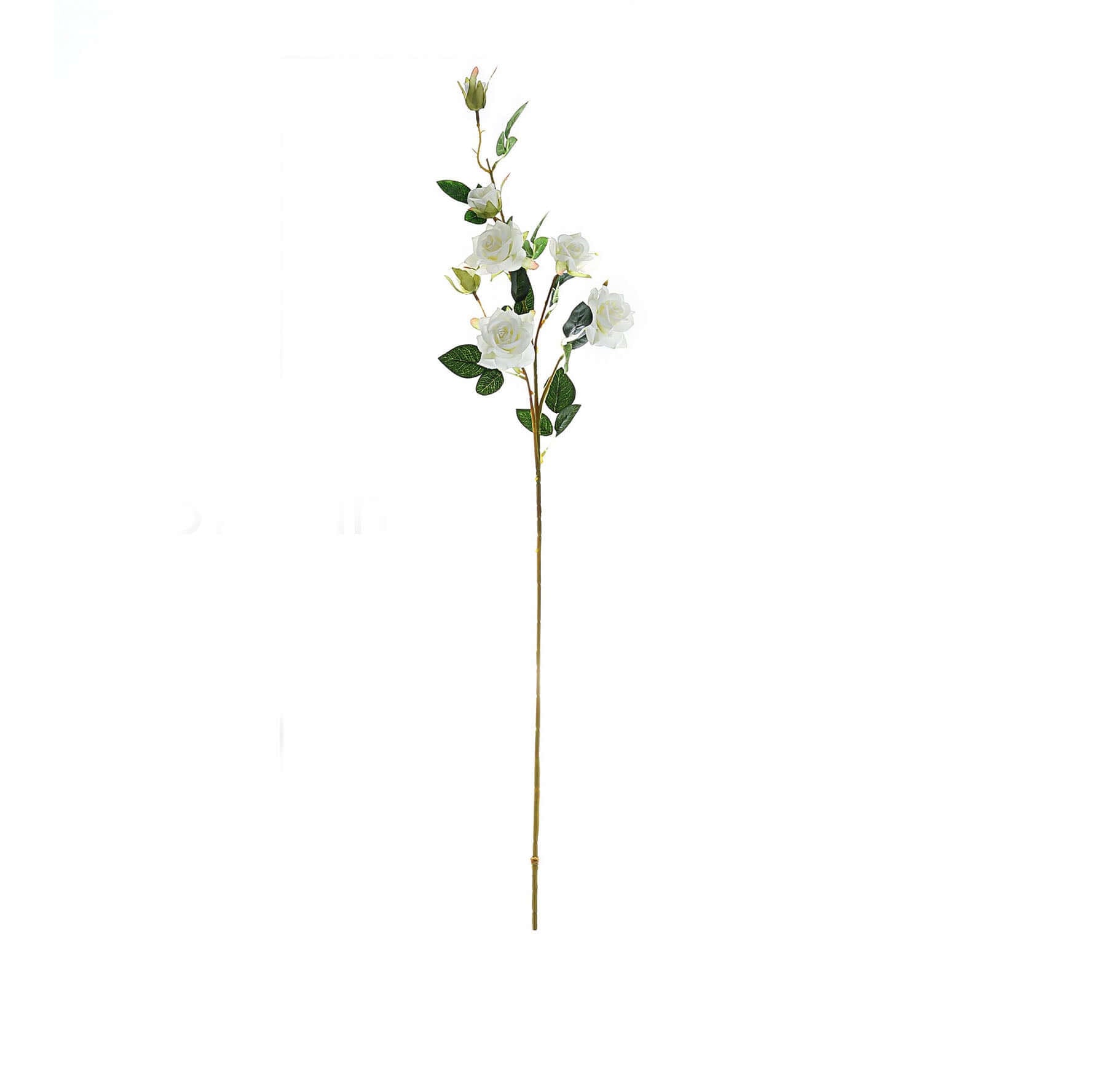 2 Stems Cream Artificial Silk Rose Flower Bouquet Bushes 38