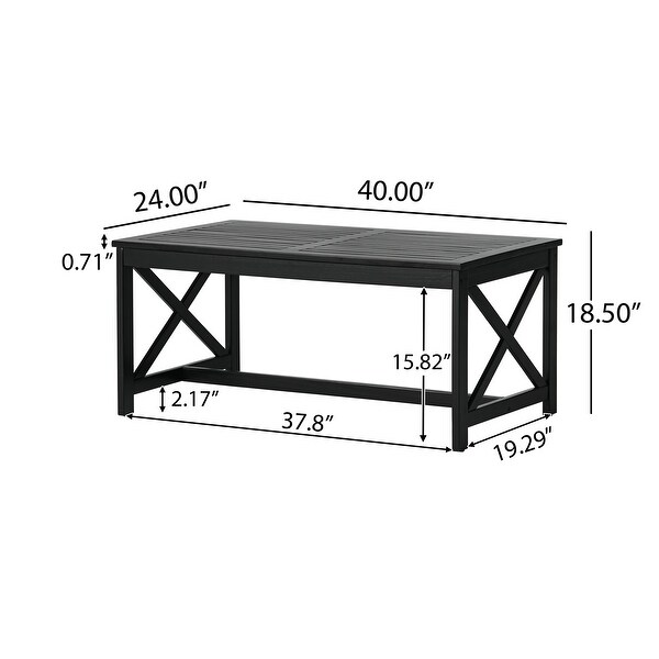 Ivan Outdoor Rectangle Wood Coffee Table by Christopher Knight Home