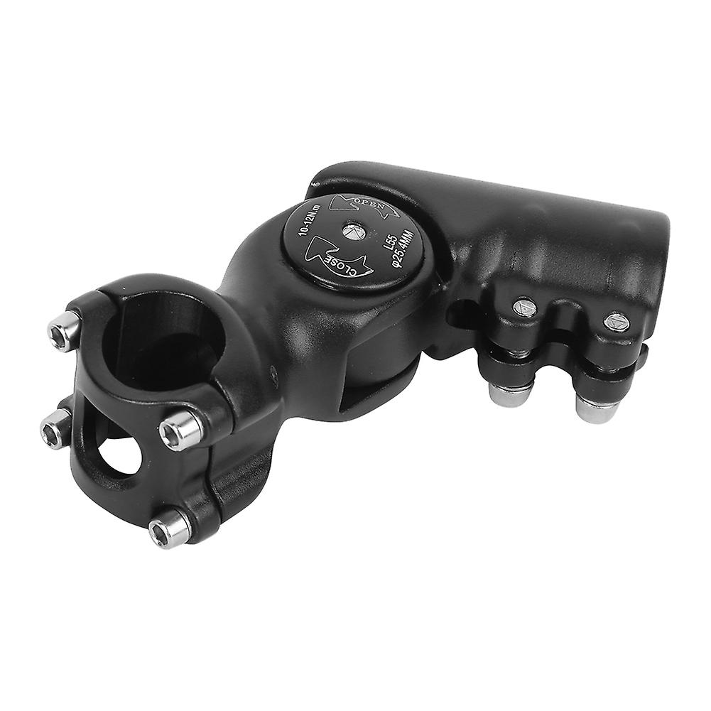 Black High Quality 6061 T6 Aluminium Alloy Adjustable Angle Mountain Bike Stem Modified Bicycle Extender Accessory25.4x55