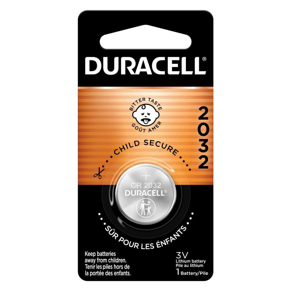 Duracell CR2032 3V Lithium Battery 1 Count Pack Bitter Coating Helps Discourage Swallowing 004133303545